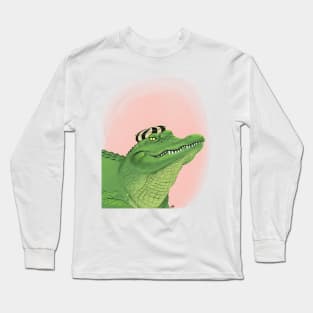 Alligator with hat on Long Sleeve T-Shirt